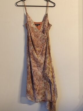 Laundry Ladies Sz 6 Spaghetti Strap Midi Dressy Asymmetrical Wrap Around